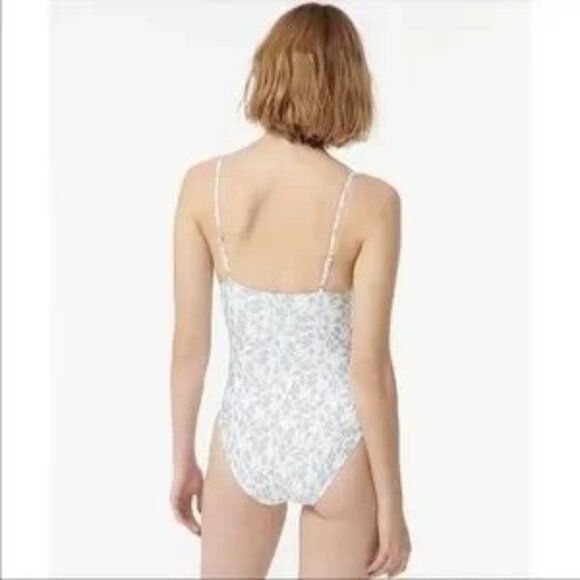 J. Crew Size 8 Plunge Halter One-Piece Swimsuit Liberty Ros Floral NEW - Picture 7 of 15